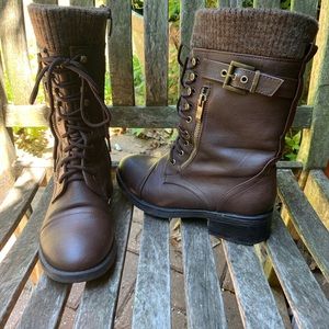 Dream Pairs Faux Leather Mid Calf Combat boots.